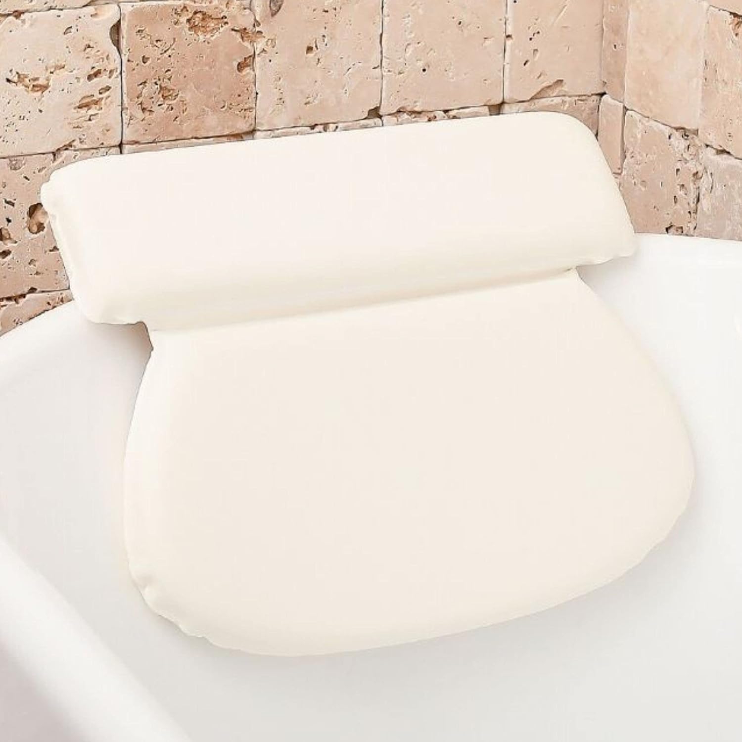Store2508 Non Slip Spa Bath Pillow Featuring Powerful Gripping Technology. Extra Soft & Large, 14." X 11", Luxury 2 Panel Design for Shoulder & Neck Support. Fits Any Size Tub.
