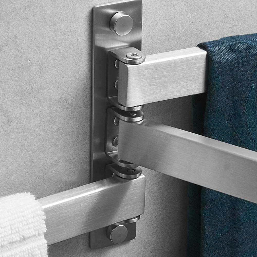 Porta Asciugamani Portasciugamani Girevole Cromato Porta Asciugamani Da Parete In Acciaio Inossidabile Per Bagno E Cucina Con 3 Barre Girevoli Accessori Per Il Bagno