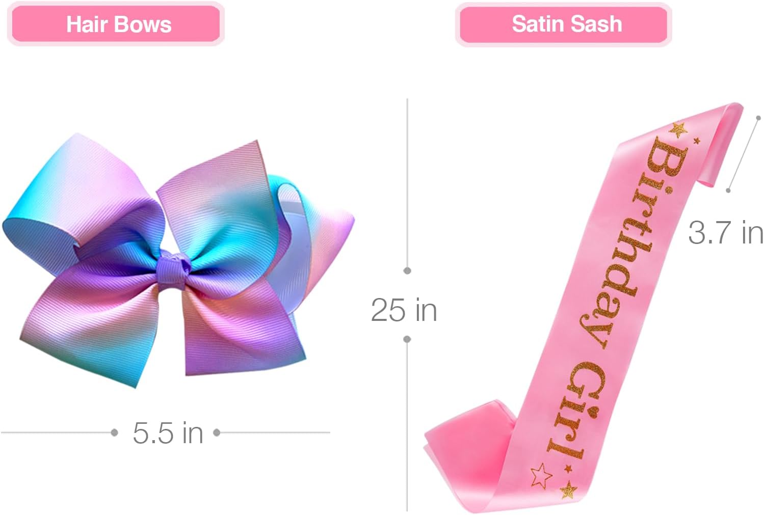 Tutu and Sian Unicorn Birthday Outfit for Girls - Shirt, Tutu Skirt Dress, Birthday Girl Crown, Hair Bow & Satin Sash (Unicorn 4Y, 4-5 Years) - Image 5