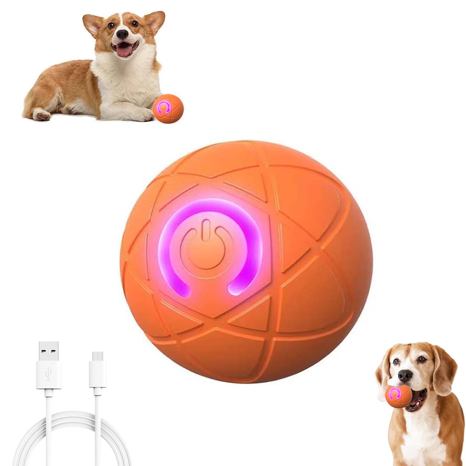 Shaky Ball Toy for Dogs 2025 New Rechargeable Interactive Automatic Bouncing Ball for Dogs Vibrating Dog Balls Toy