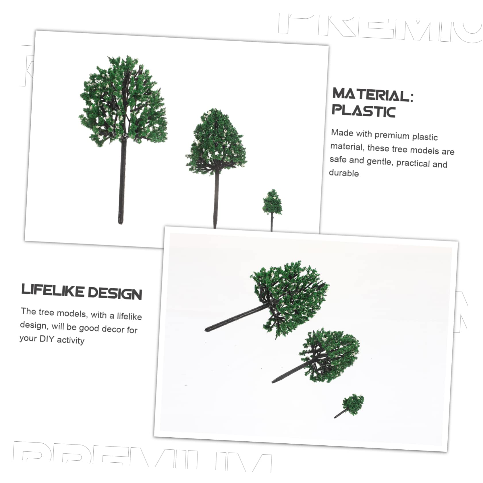 TEHAUX 96piezas De Árboles para Modelismo De Árboles Artificiales para Dioramas y Maquetas Accesorios para Mesas Decoración De