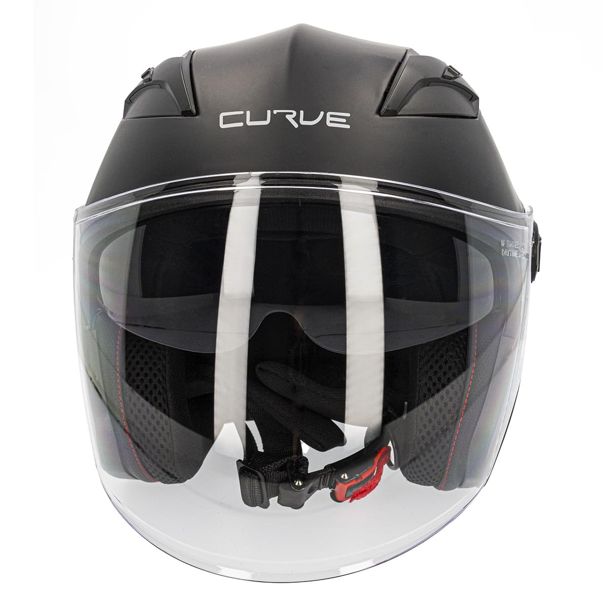 Curve Casco Jet para Moto, Mercury, Material Resina ABS termoplástica, Sistema de ventilación, Visor Solar Ahumado, Cierre micrométrico, Adultos, Hombre y Mujer, ECE 22.06