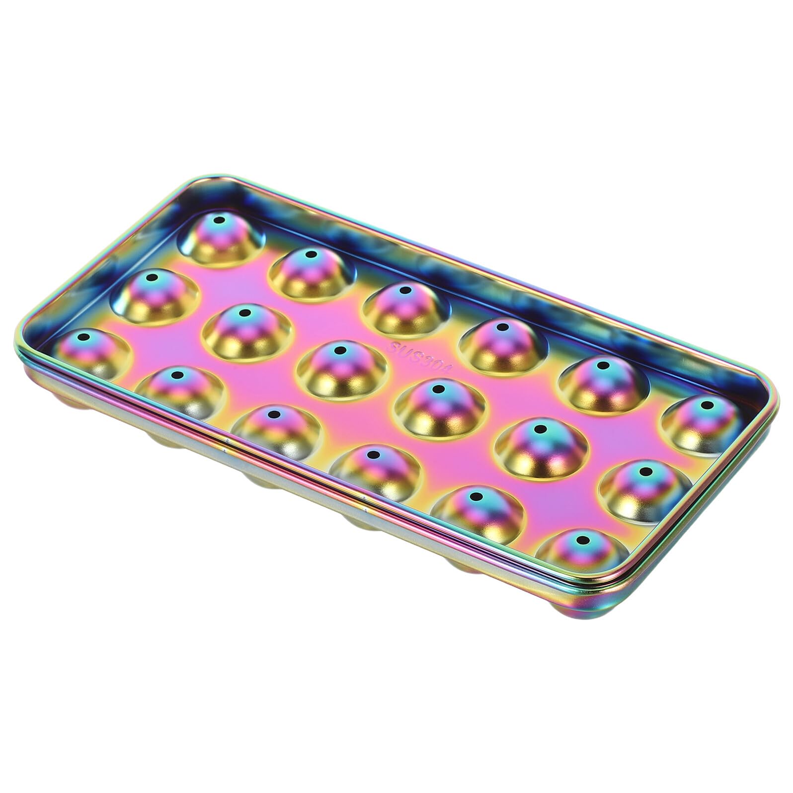 Mipcase Stampo per Cubetti di Ghiaccio in Acciaio Inox con Coperchio Rimovibile Vassoi Impilabili per Congelatore Stampo Facile da Staccare per Cocktail e Caffè