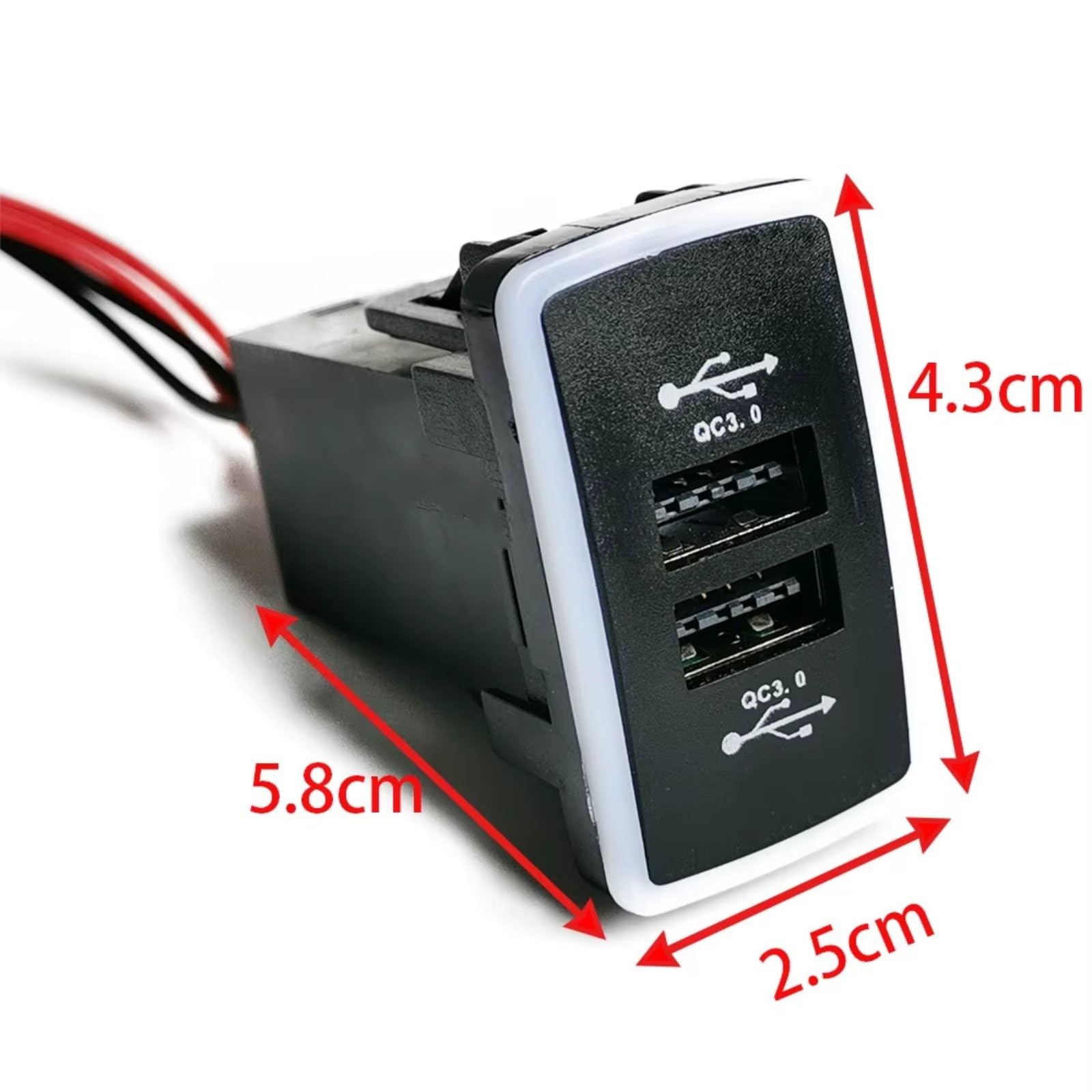 Conector USB Consola Compatible Con Hrv Para Vezel 2008-2013 Adaptador Salida Carga Teléfono QC3.0 Para Cargador Dual Coche Adaptador USB coche