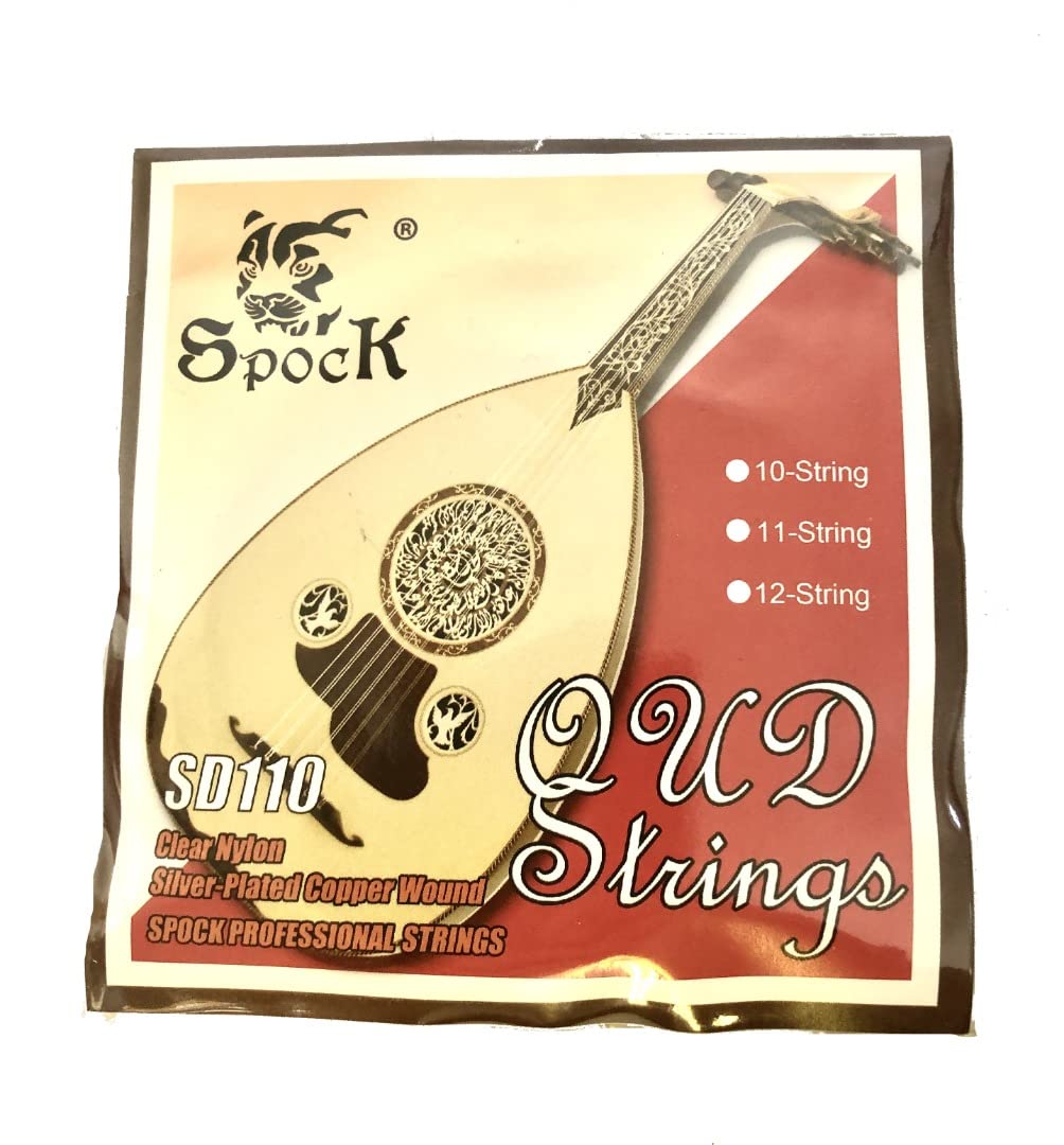 Full Set 12 of Turkish Short Neck Oud Strings by Spock Nylon & Silver Plated Copper Wound