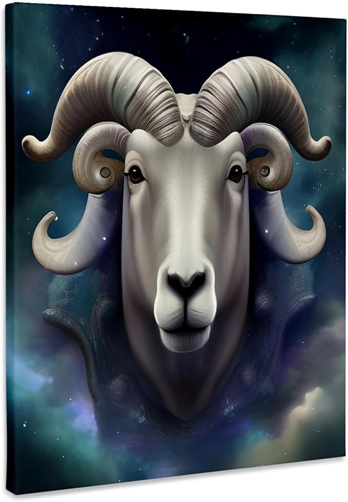 3dRose, A dreamy looking ram that can represent the Aries sign., Museum Grade Canvas Wrap 16x20