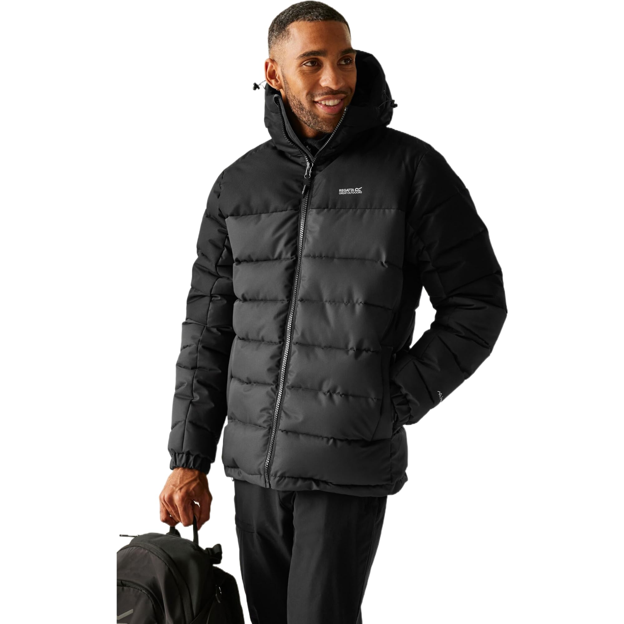 Regatta Men's Black Aldthorn Insulated Padded Jacket In | Size: Large