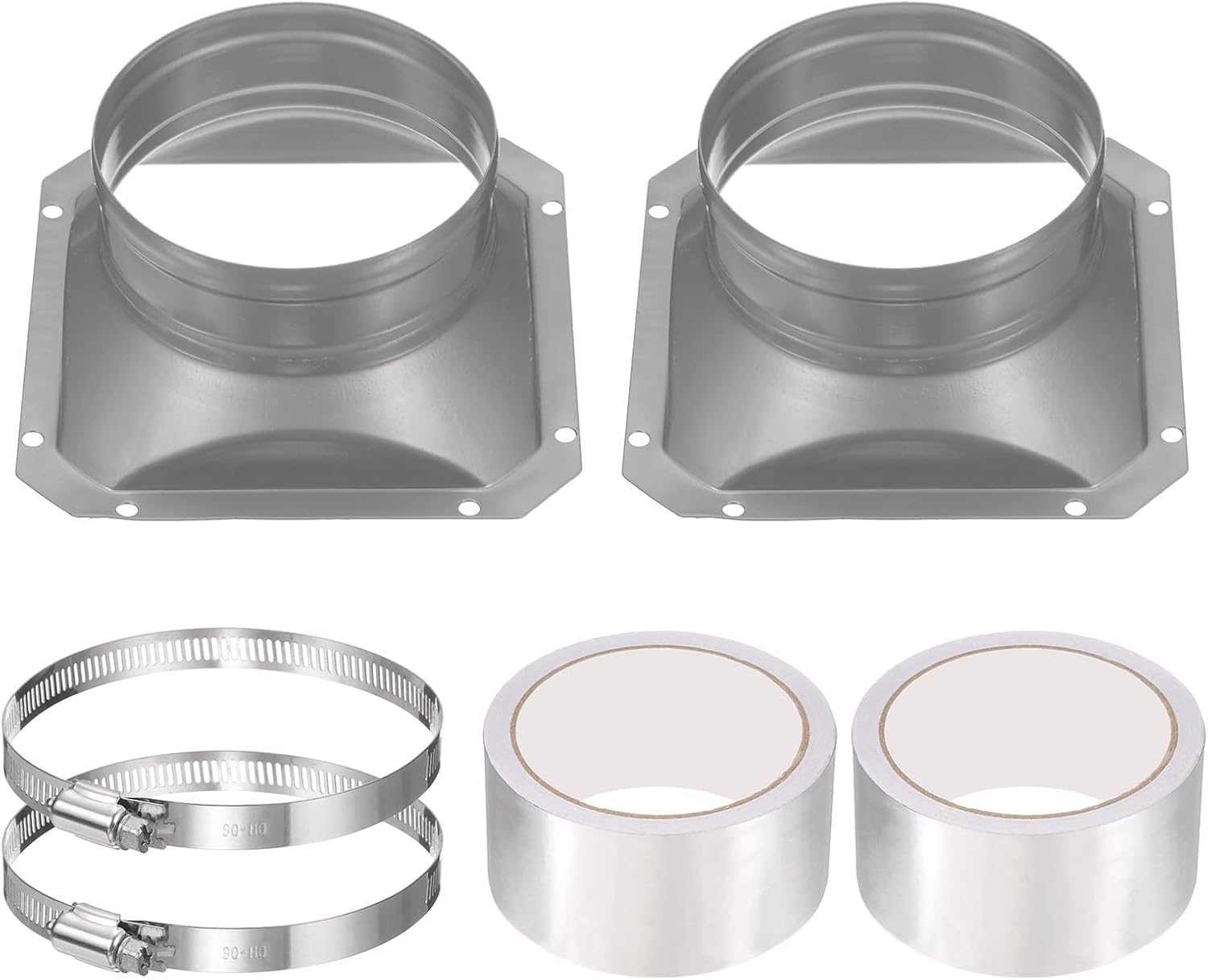 Kit bride de conduit 4 pouces en acier galvanisé supérieur avec colliers de serrage