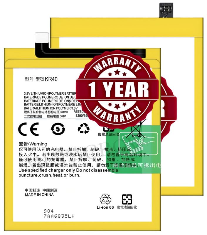 Image of Original KR40 Battery Compatible for Motorola One Action - (3500mAh) - 1 Year Warranty BC45