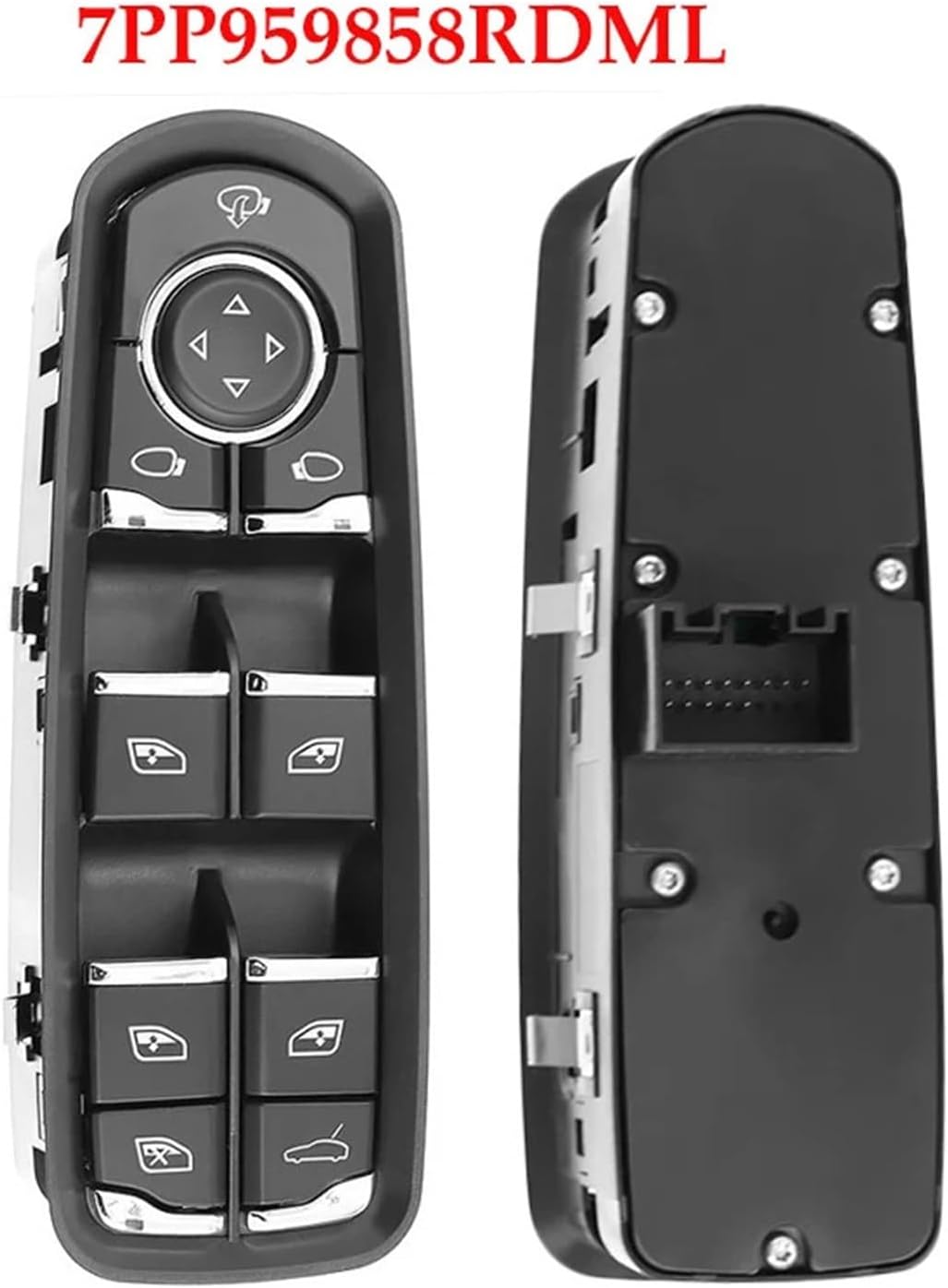 7PP959858AEDML 7PP959858RDML 7PP959858MDML Front Left Power Window Switch Button Compatible with Cayenne Compatible with Panamera 2011-2017