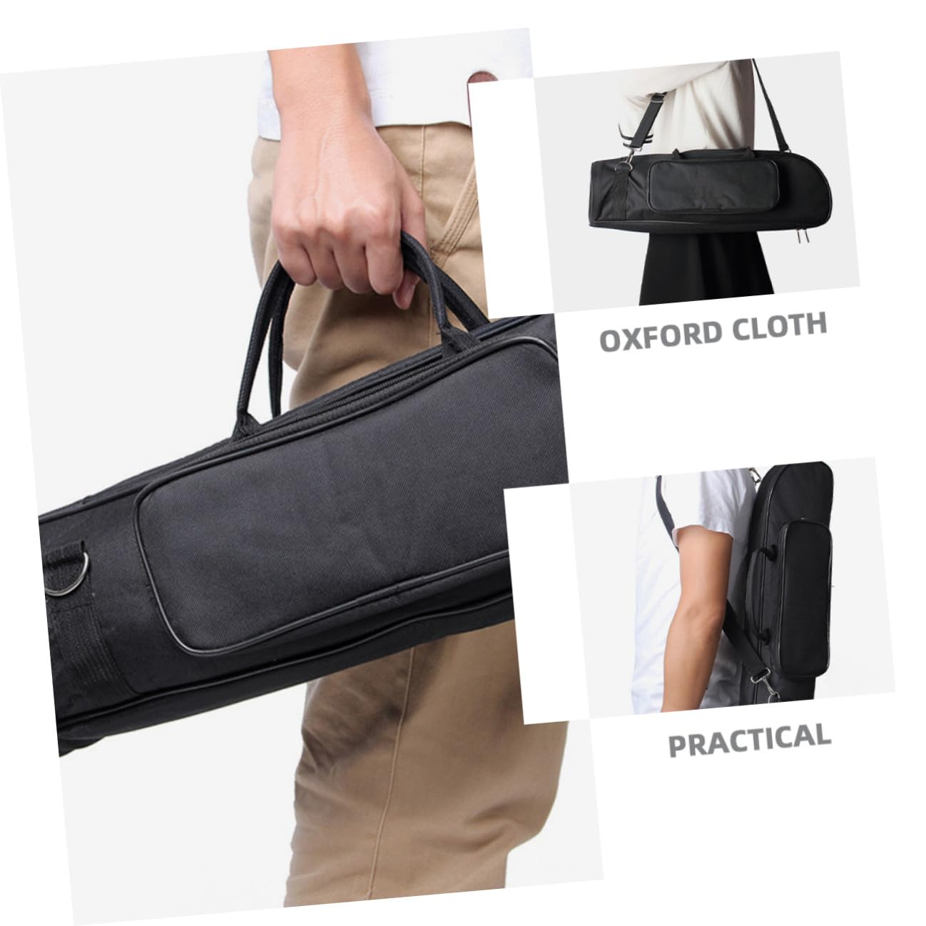 Bolsa Trompeta Oxford con Acolchado Extra Asa y Correa Hombro Almacenamiento y Transporte Instrumento Portátil para Músicos