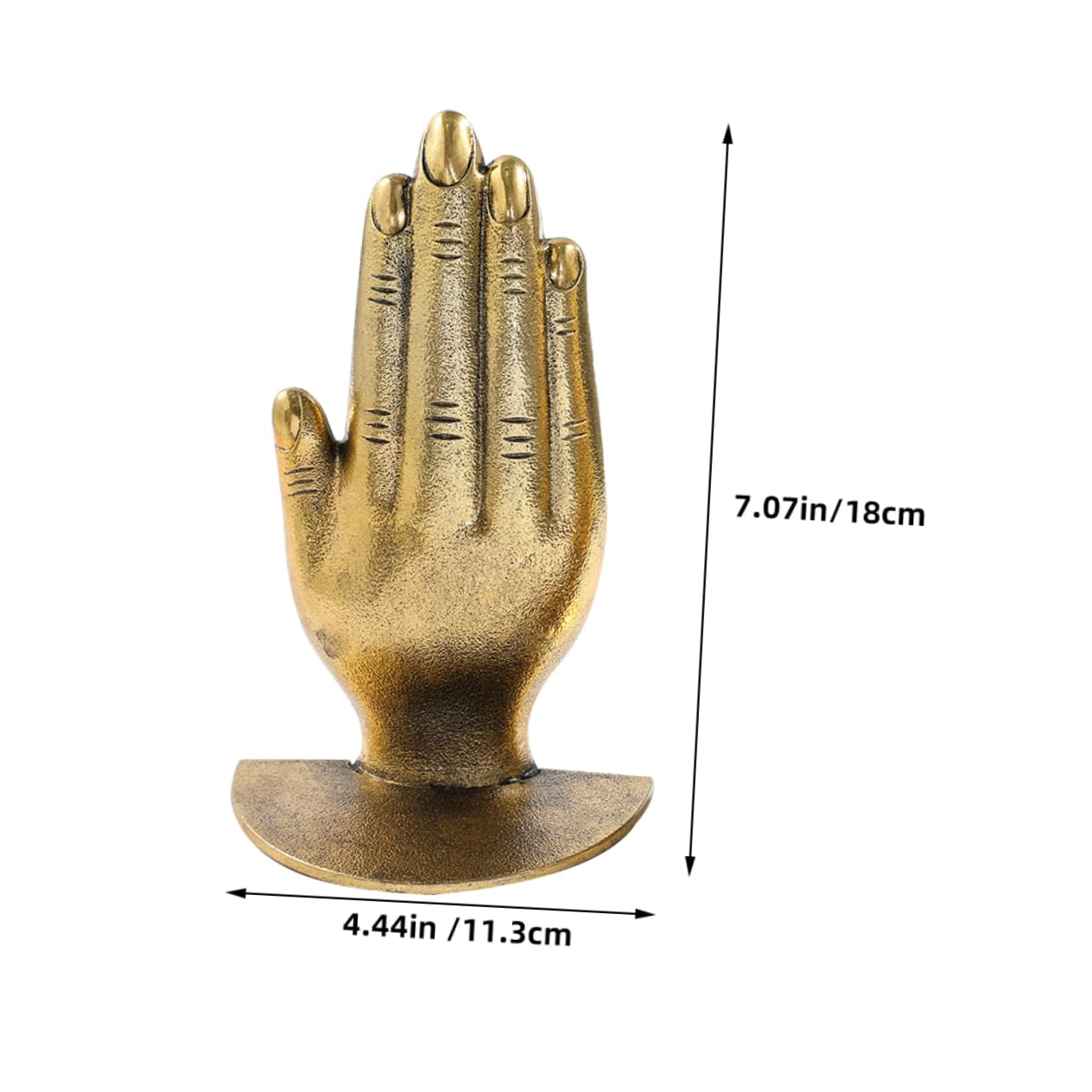 Garneck Fermalibri Decorativi in Ferro Oro, Mani in Preghiera, per Mensola e Scrivania, Organizzano i Libri e Impediscono Cadute, Stile Semplice