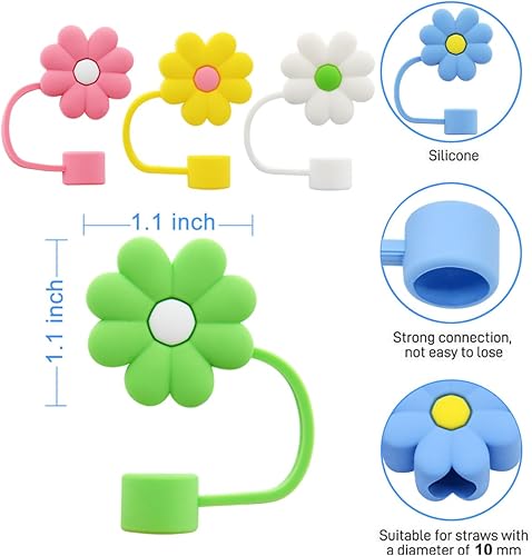 Miniatura 3 de Stanley Cup - Tapa de popote de silicona para copa Stanley, compatible con vaso de 30 y 40 onzas con asa, cubiertas de punta de popote de 0.394 in y