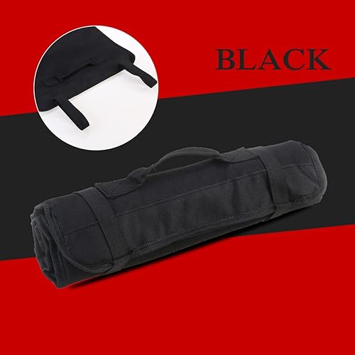 Miniatura 3 de Lurrose Bolsa de herramientas rodante portátil plegable alicates destornillador, llave inglesa, estuche de transporte, bolsa enrollable, organizador