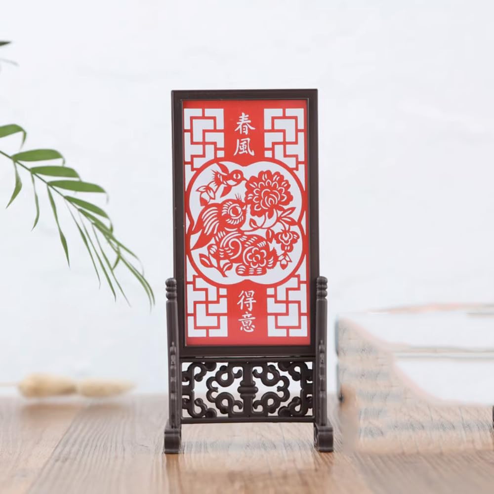 Składany parawan, Retro mały mini składany panel 19cm wycinki papieru ekran