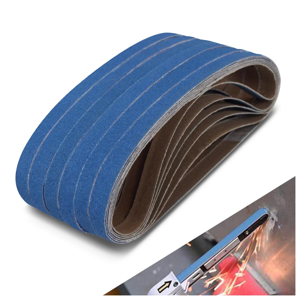 13 x 457 MM Sanding Belts, 36 Pcs 240 Grit, Zirconia Sanding Belts for Ultra-Fine Finishing, Metal Polishing, Woodworking