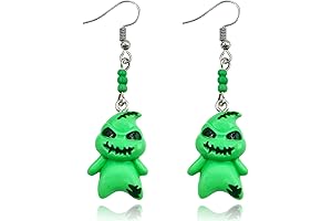 Halloween Green Ghost Earrings