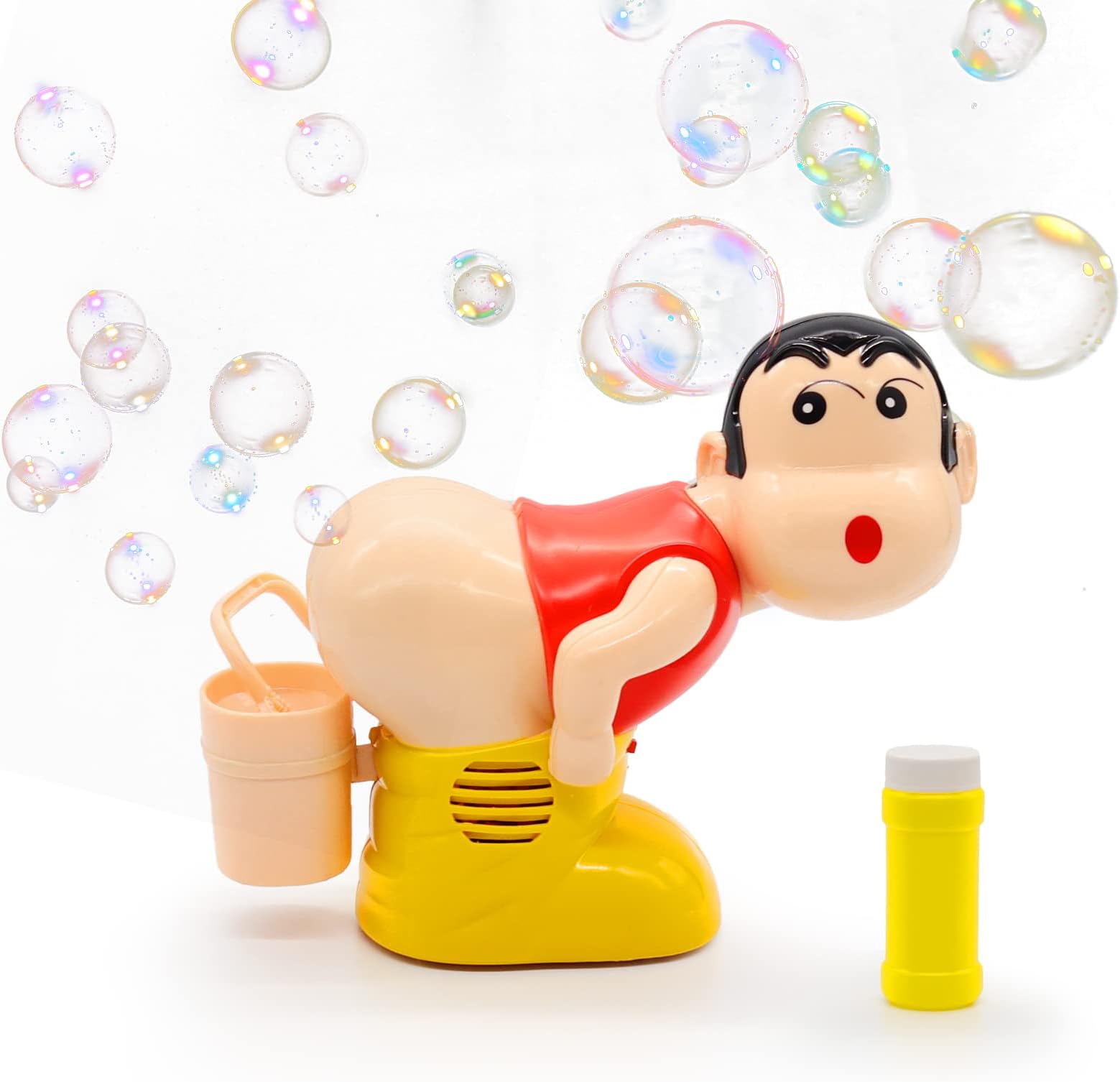 Bubble Maker Toy, The Funny Music Automatic Bubble Blower- Boy Stick Blower Machine with LED Flashing Lights Bubble Machine Easy to Use