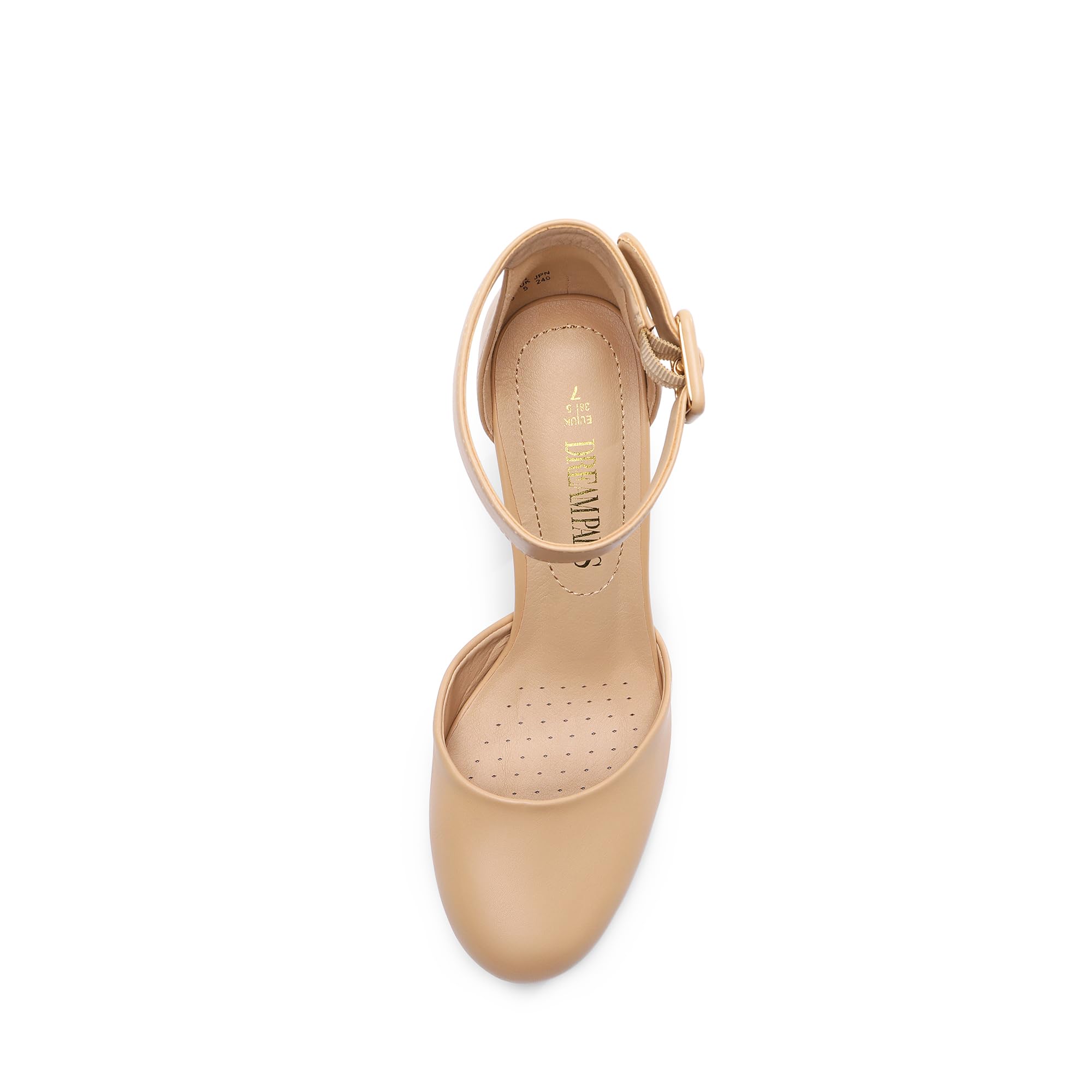 DREAM PAIRS Damskie wysokie obcasy zamknięte palce buty na dworze blok pasek na kostkę sandały damskie na ślub Angela