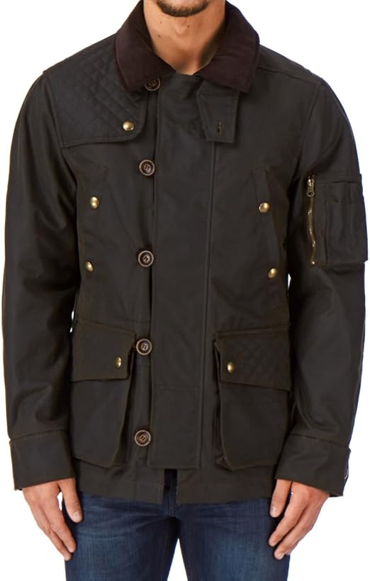 Joules Waxed Jacket Olive Amazon.co.uk Fashion