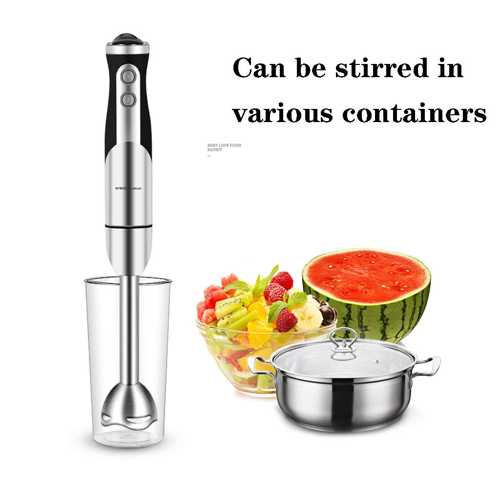 Batidora batidora de huevos, batidora de mano, batidora rápida, recipiente de 600 ml, batidor de huevos for puré de alimentos infantiles, batidos, salsas y sopas, extraíble for limpieza (tamaño: cinco