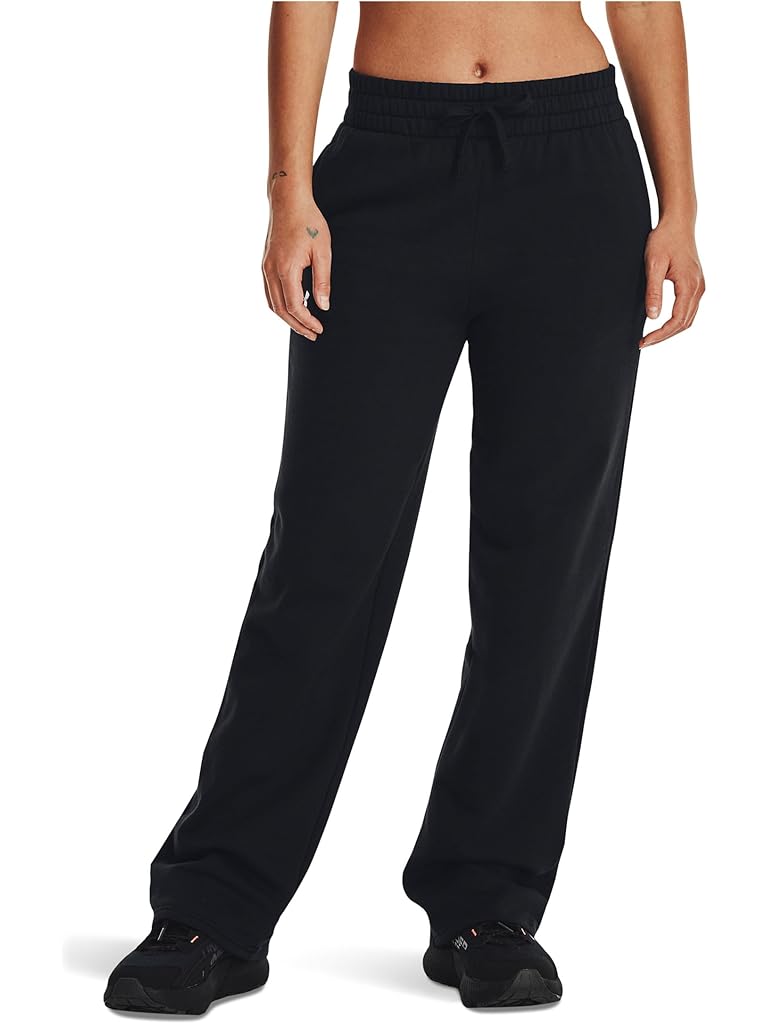 Black Under Armour Rival Fleece Straight Leg Pants