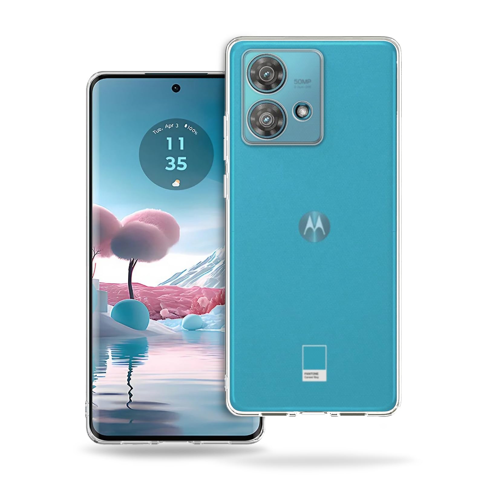 Plus Clear Transparent Back Case Cover for Motorola Moto Edge 40 Neo 5G | Full Device Protection | Shockproof TPU | Flexible Silicone Back Cover Case – Transparent (B0D2R6GFMF) Amazon Price History, Amazon Price Tracker