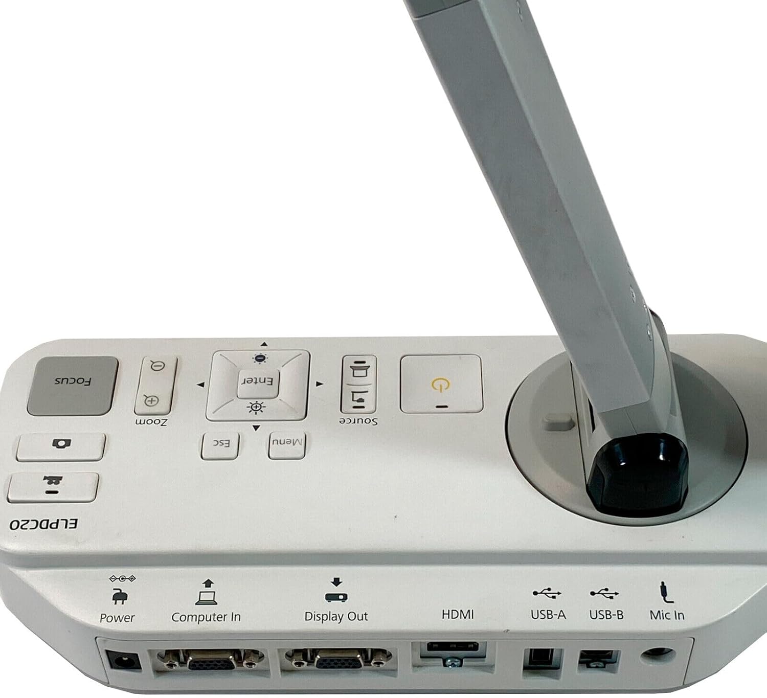 Epson ELPDC20 Document Camera 120x Total Zoom Visualiser USB 2.0 HDMI, Bundle AC Adapter, HDMI Cable, VGA Cable