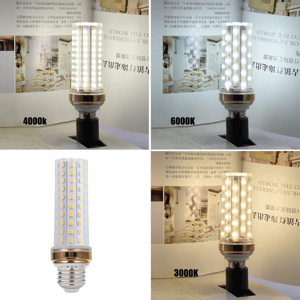 LED-Glühbirne, 12 W 20 W 24 W 3000 K Warmweiß 6000 K Tageslichtweiß, 1000–2000 Lumen, E27-Sockel, nicht dimmbare LED-Glühbirne, Standard-Ersatz, 10er-Pack (Gold)