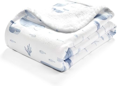 Miniatura 3 de Lush Decor Manta Sherpa para bebé Seaside sherpa, color azul