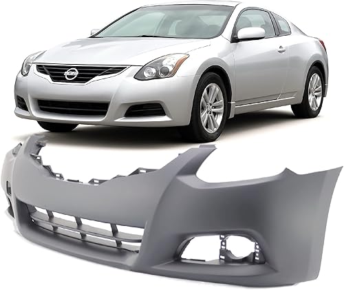 FitParts Compatible con cubierta de parachoques delantero Fascia 2010-2013 Nissan Altima S Base SR Coupe 10-13. Nueva con imprimación, sin orificios