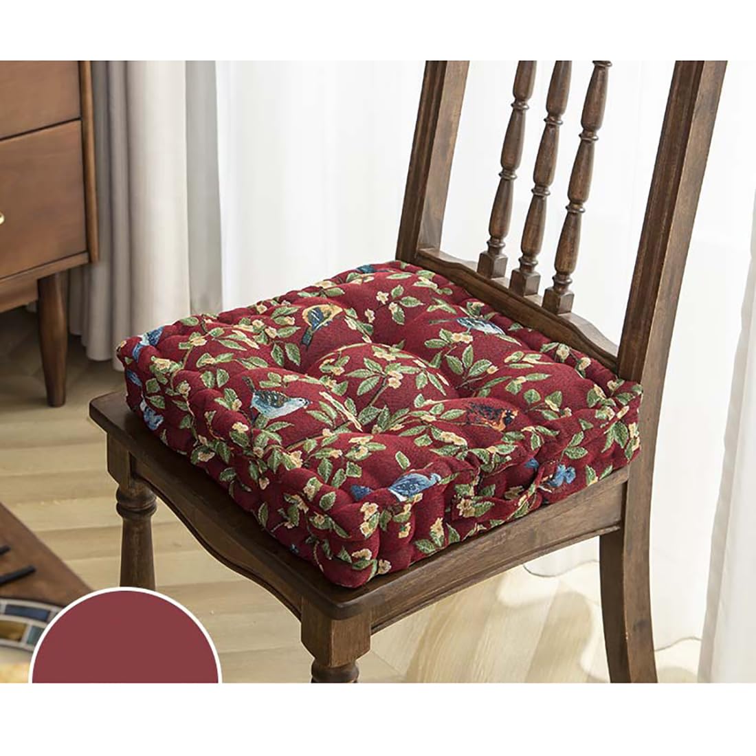 VHJdtE Seat Cushion, Square Dining Chair Pads|Cozy Soft Long-Lastings|Stylish Upholstered Sofa Backrest Pillow(Red)