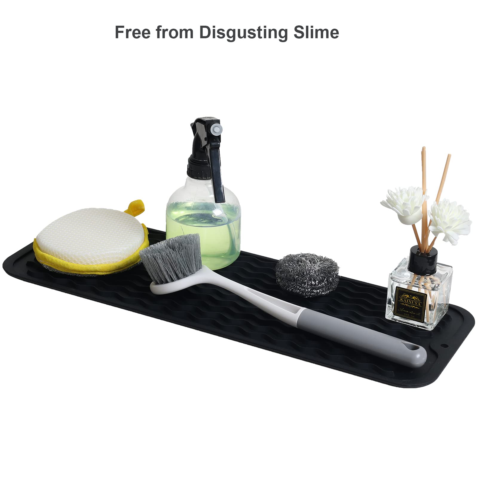 Tapete De Secado De Platos Para Encimera De Cocina, Tapete De Silicona Multiusos Plegable, Fácil
