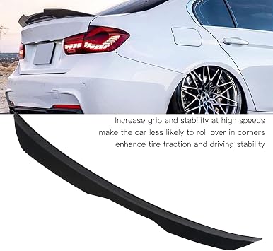 Rear Spoiler Wing Boot Lid Spoiler Universal Car Spoiler Suitable for Most Cars Boot Top Edge Trim (Glossy Black)