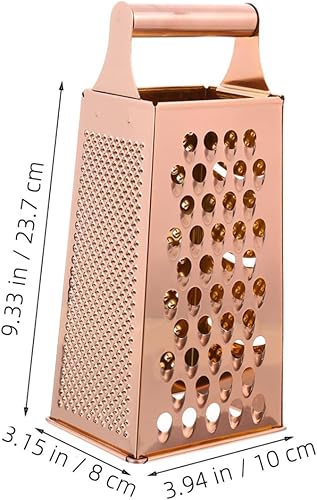 Miniatura 2 de DOITOOL 1 rallador de caja, rallador de queso de acero inoxidable de 4 caras con recipiente de almacenamiento, rejilla vertical de acero inoxidable