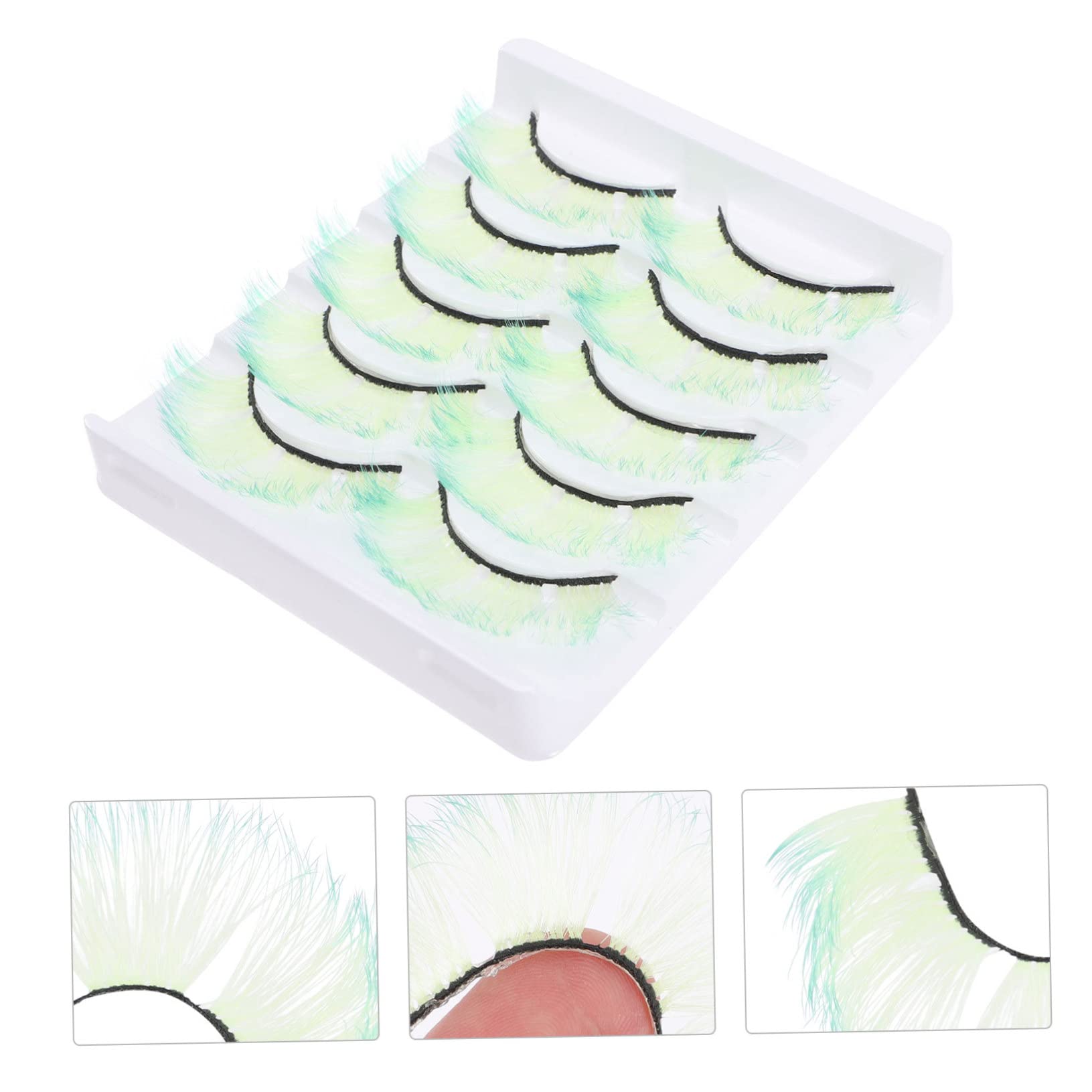 WOONEKY 5 Set Di Ciglia Finte Dallaspetto Naturale Kit Di Estensione Per Ciglia Per Donne Soffici E Stilizzate 5 Paia*5