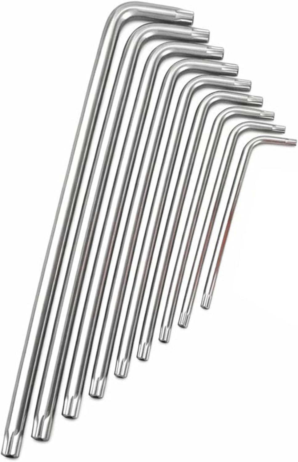 Rizziiz Long Arm Star Key Set, L-Shaped, Corrosion-Resistant, 9Pcs