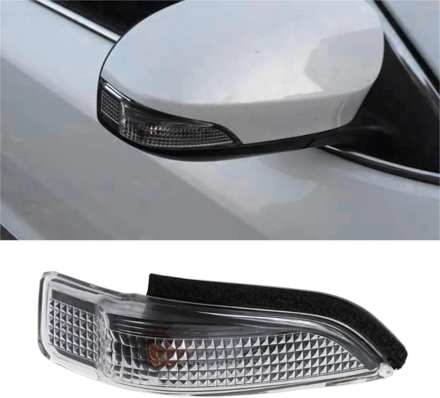 Side Mirror Turn Signal Light For Camry For Corolla Vehicle Car 2Pin Left Is Cab/Right Side Is Co-pilot Mirror Indicator Turn Signal Light Lamp Bulb(Right)