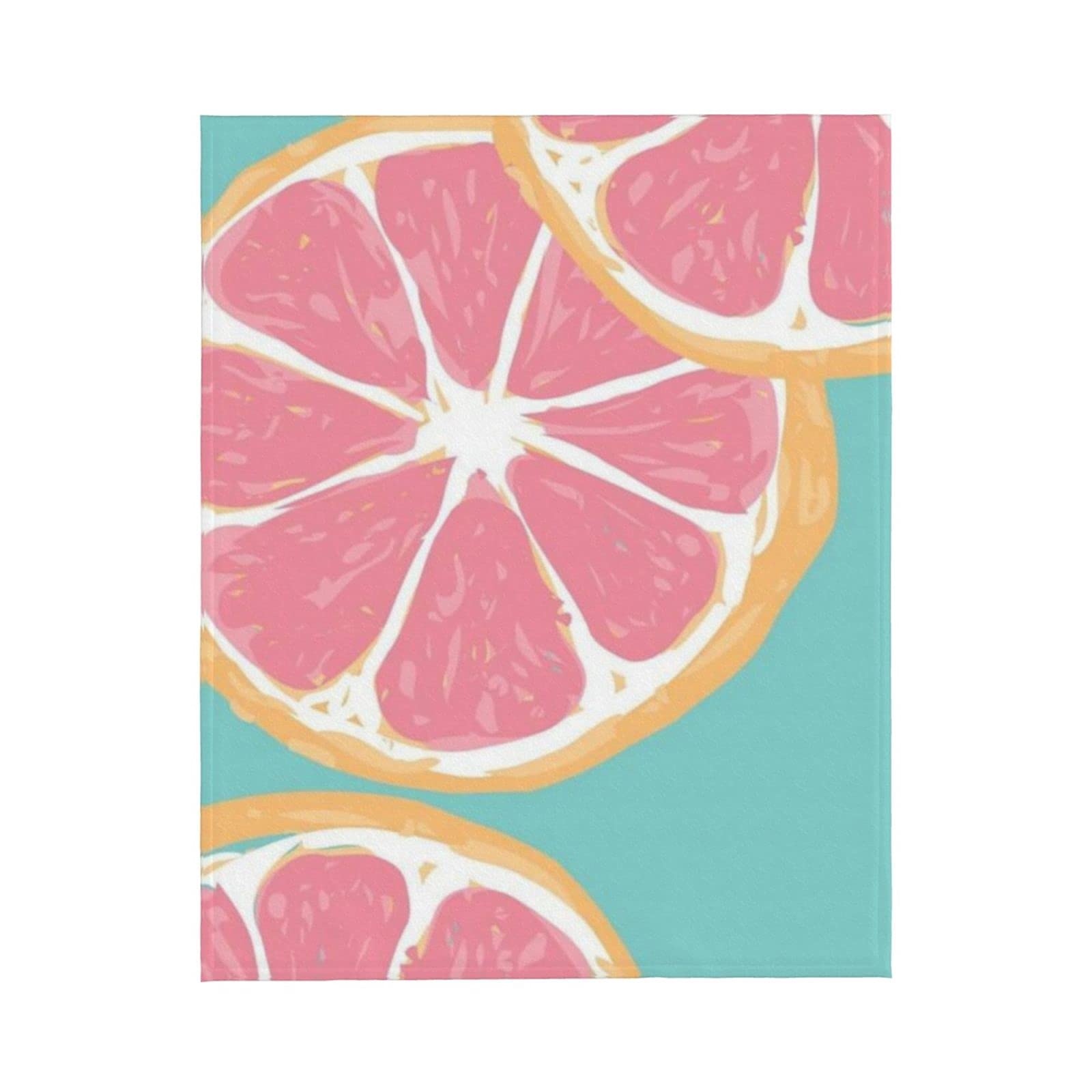 Uangerl Grapefruit Flannel Bed Throw Blanket Soft Warm for Boys Girls Super Cozy Plush for Travelling Camping Sofa All Season 80"X60"