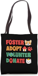FOSTER ADOPT VOLUNTEER DONATE Animal Rescue Shelter pet cute Tote Bag