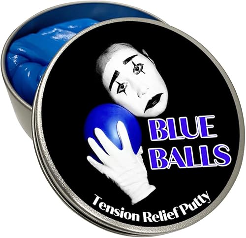 Miniatura 3 de Gears Out Blue Balls - Masilla para aliviar la tensión, divertida masilla de estrés para hombres, juguete para ansiedad, azul, lata de metal