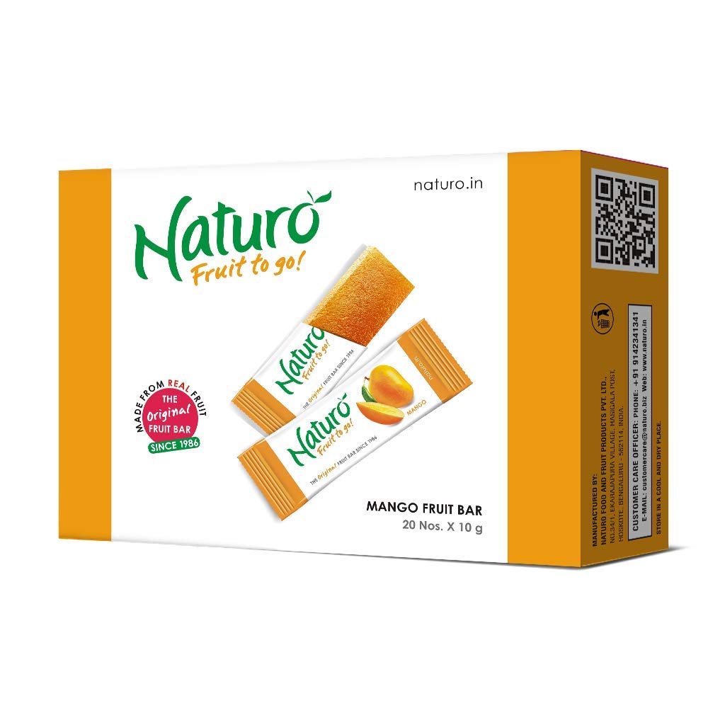 Naturo Mango Bars (Mango Multi Pack 200gms (10gms x 20)) 40units