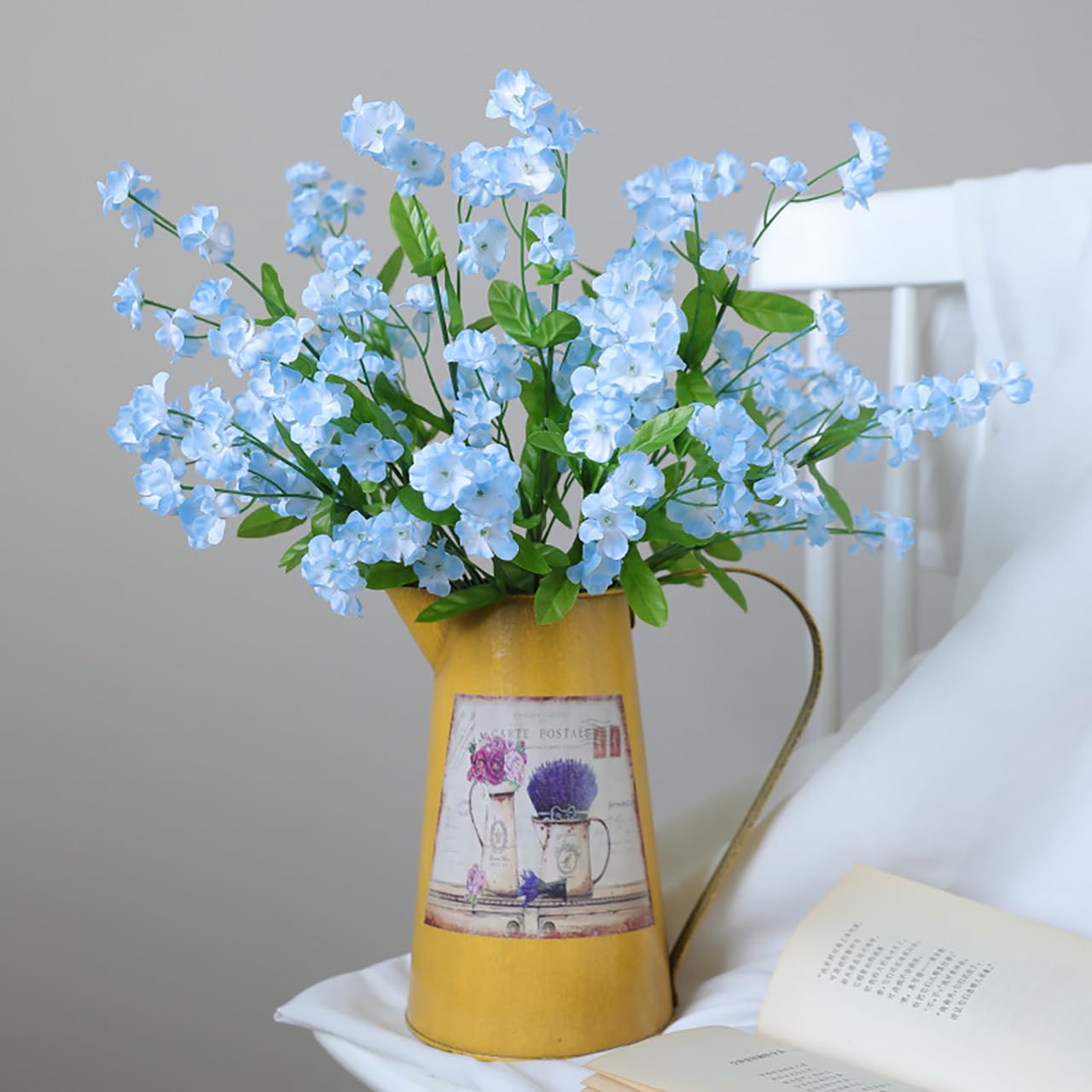 Nep bloemen Kunstbloemen met Vaas Plastic Bloemen Zijden Boeket voor Bruiloft Voorstel Bruid Woondecoratie Het Beste Cadeau Nep Bloemen Bruikbaar