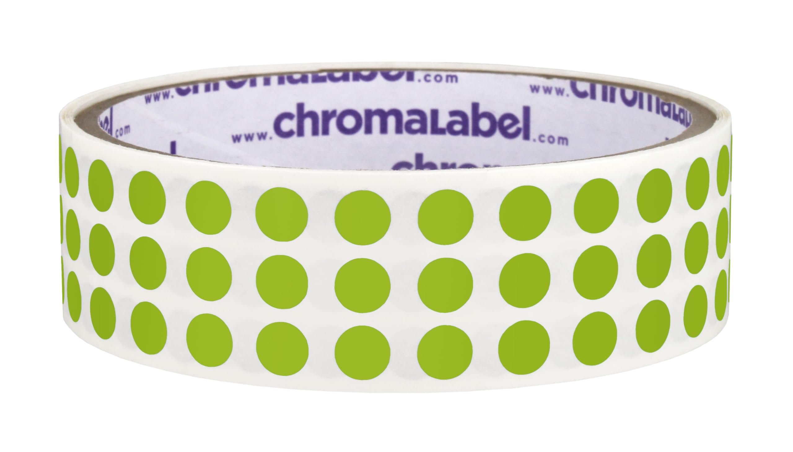 ChromaLabel 1/4 inch Color-Code Dot Labels | 1,000/Roll (Chartreuse)