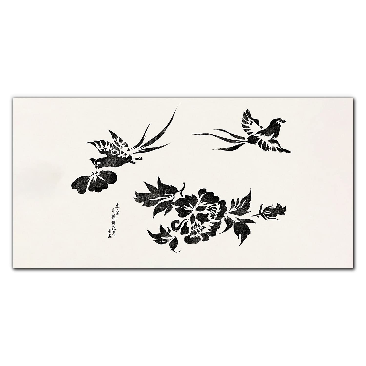 Crédence de cuisine fond de hotte verre 100x50 oiseaux décor
