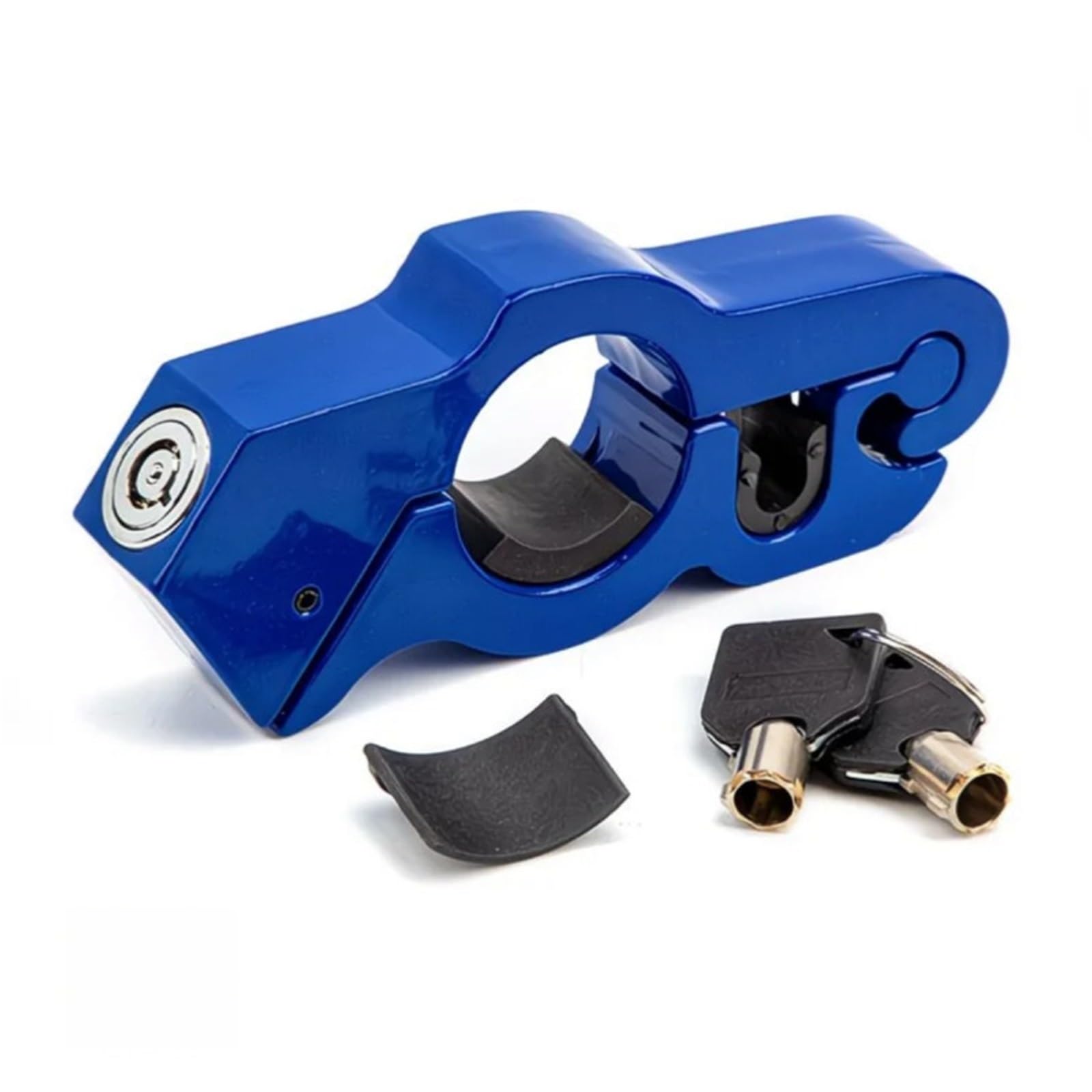 Noauqwtv Alloy Blue 1Pcs Motorcycle Handlebar Lock Motorcycle & Bicycle Handlebar Lock Heavy Duty Steel Anti-Theft Safety Lockwire(Alloy Blue 1Pcs)