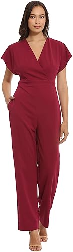 London Times Mono de murciélago con cuello en V para mujer