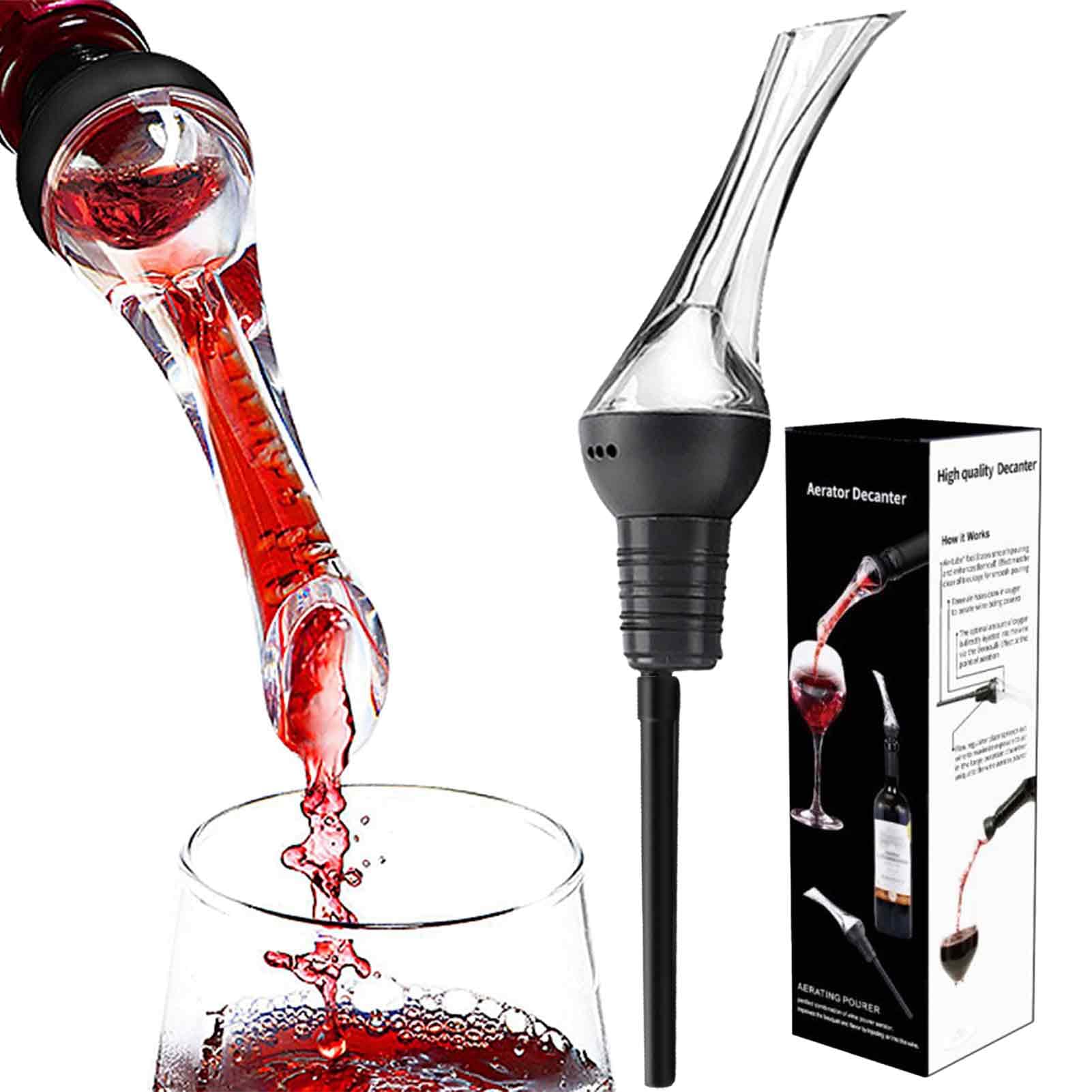 Dekantierausgießer mit Belüfter, Tropffreier Wein Dekanter Flaschenausgießer für intensiven Rotweingenuss, Rotwein Dekantierer Decanter Flaschen Ausgießer Weinbelüfter Aufsatz, für Weinliebhaber Küche, Haushalt & Wohnen