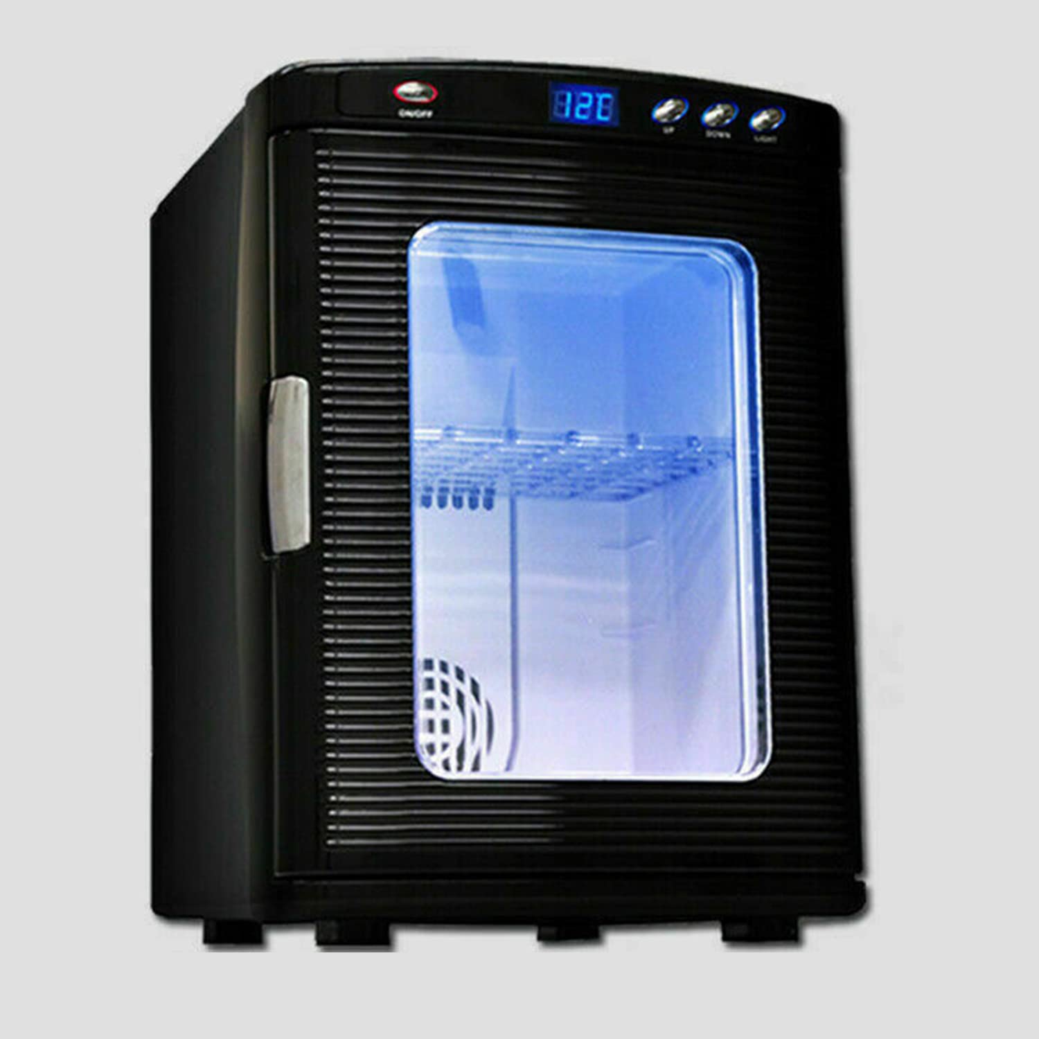 Reptile Incubator 25L, Scientific Lab Incubator Kühlen und Heizen, 5-60 °C 12V /220V Arbeit für kleine Reptilien (Schwarz)