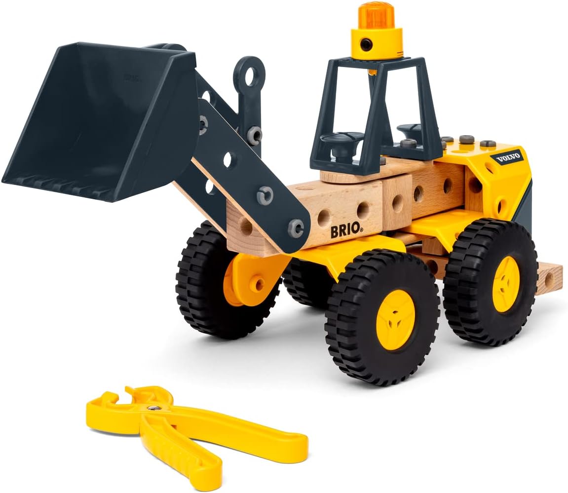 BRIO Builder - 34598 Volvo Wheel Loader | Educational Construction Toy for Kids Age 3 Years Up